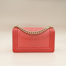 Chanel Red Python Le Boy Medium Bag