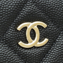 Chanel Black Classic Zipped Pouch W/ Round Coin Purse