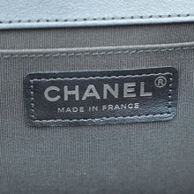 Chanel Metallic Grey Blue Le Boy Embroidered Beads Medium Flap Bag