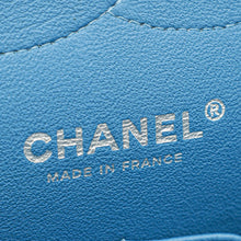 Chanel Blue CC Classic Nubuck Double Flap Jumbo Bag