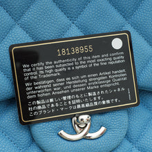 Chanel Blue CC Classic Nubuck Double Flap Jumbo Bag