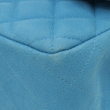 Chanel Blue CC Classic Nubuck Double Flap Jumbo Bag