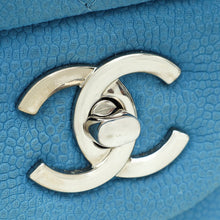 Chanel Blue CC Classic Nubuck Double Flap Jumbo Bag