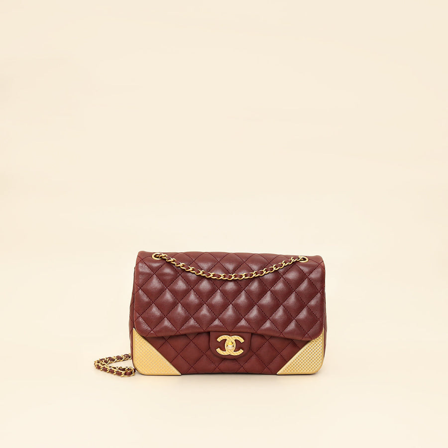 Chanel Burgundy CC Rock The Corner Flap Bag