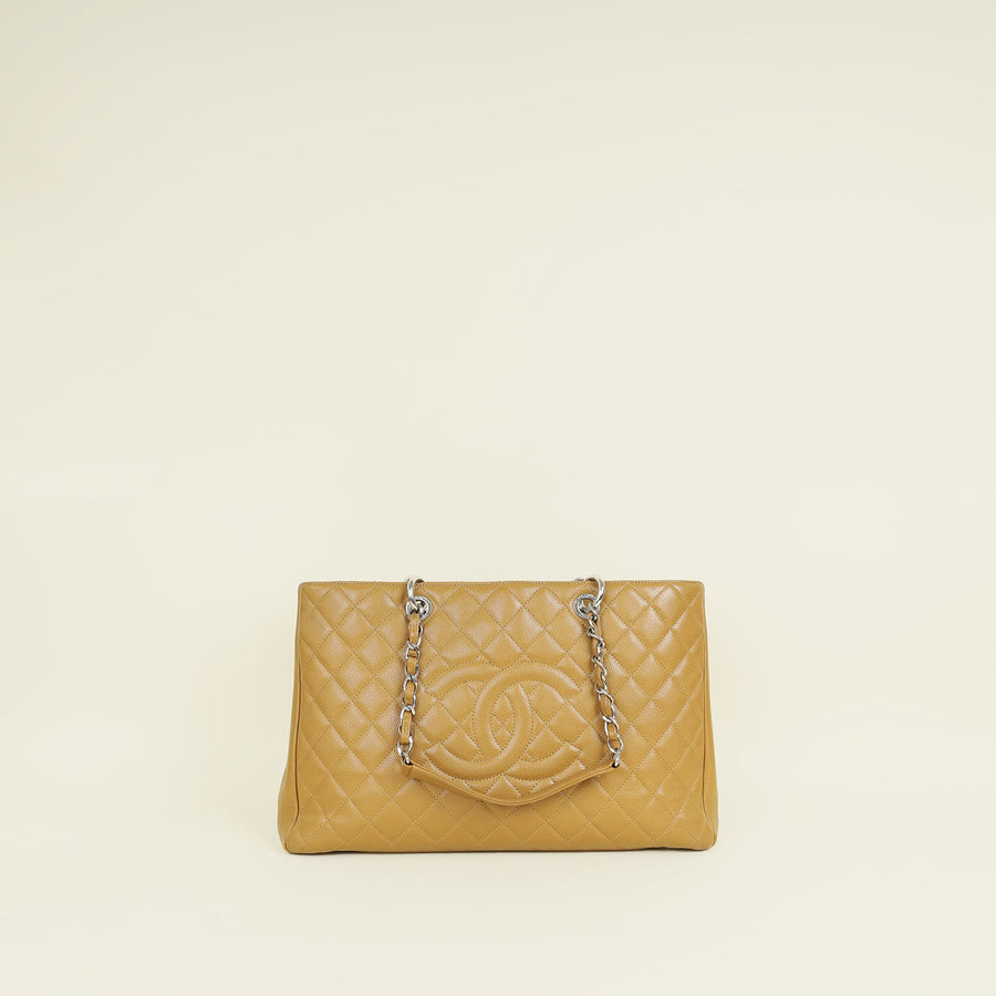 Chanel Dark Beige CC GST XL Tote Bag