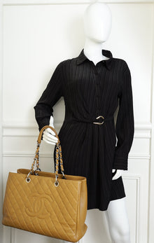 Chanel Dark Beige CC GST XL Tote Bag