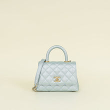Chanel Metallic Light Aqua Mini Coco Handle Bag