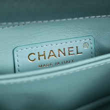 Chanel Metallic Light Aqua Mini Coco Handle Bag