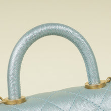 Chanel Metallic Light Aqua Mini Coco Handle Bag