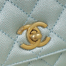 Chanel Metallic Light Aqua Mini Coco Handle Bag