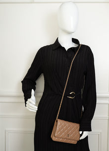Chanel Light Mocha Classic Wallet on Chain