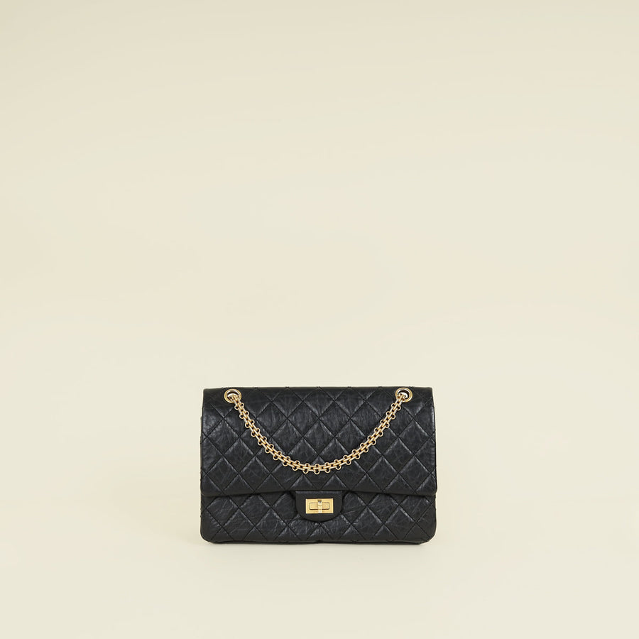 Chanel Black 2.55 Reissue Flap 226 Shoulder Bag