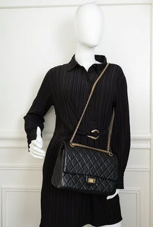 Chanel Black 2.55 Reissue Flap 226 Shoulder Bag