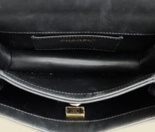 Chanel Black CC Quilted Top Handle Flap Bag