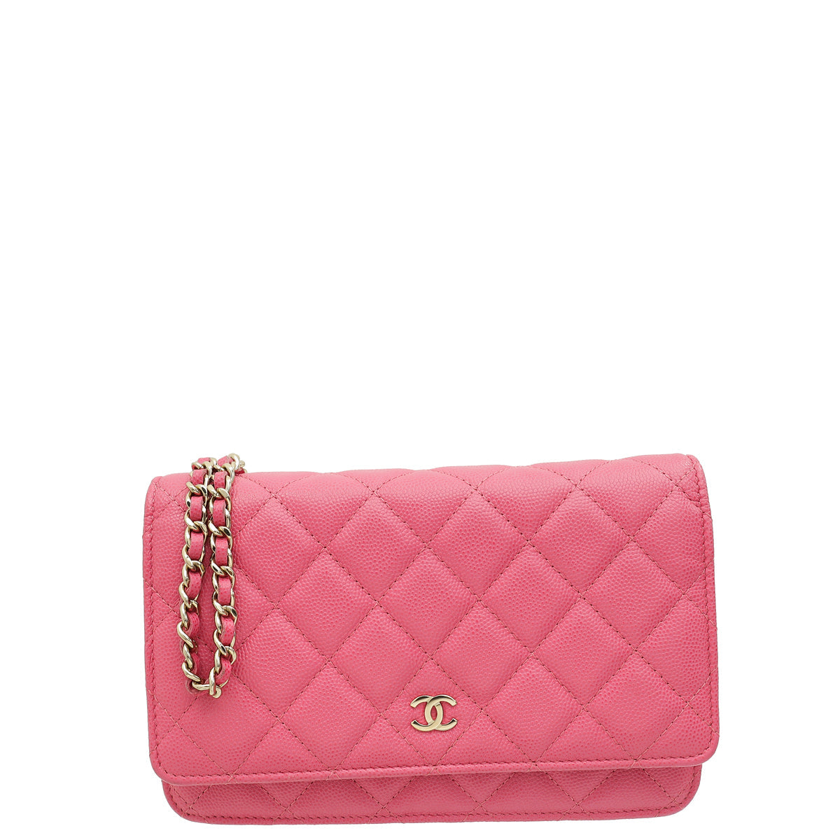 Chanel Pink CC Classic Wallet on Chain