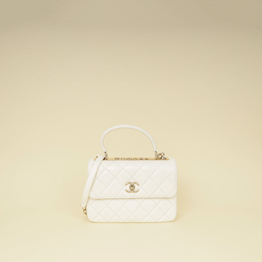 Chanel White Trendy Flap Bag