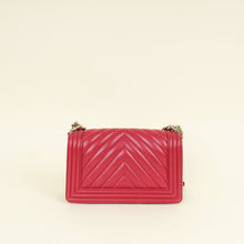 Chanel Dark Fuchsia Le Boy Chevron Medium Flap Bag