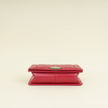 Chanel Dark Fuchsia Le Boy Chevron Medium Flap Bag