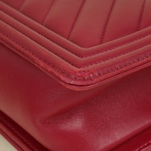Chanel Dark Fuchsia Le Boy Chevron Medium Flap Bag