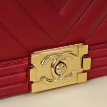 Chanel Dark Fuchsia Le Boy Chevron Medium Flap Bag