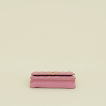 Chanel Pink CC Twist Lock Wallet On Chain