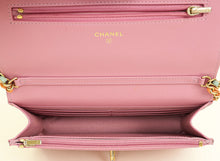 Chanel Pink CC Twist Lock Wallet On Chain