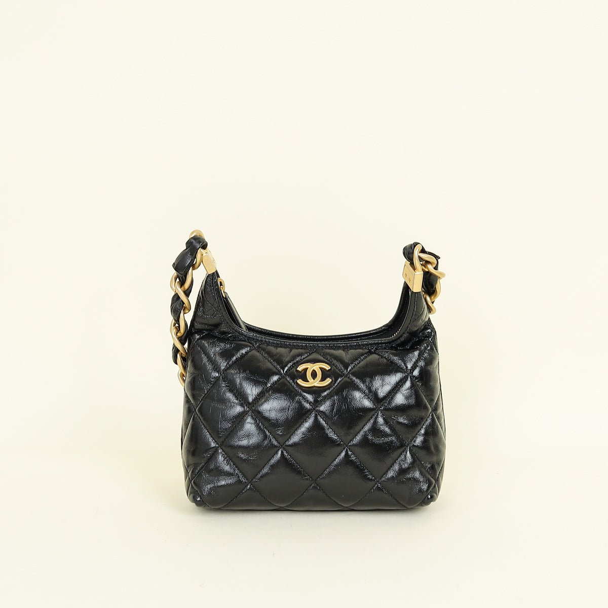 Chanel Black CC Hobo Small Bag