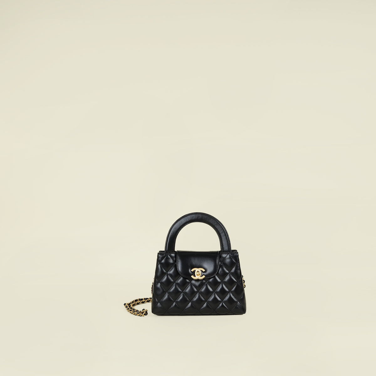 Chanel Black CC Mini Kelly Shopping Bag