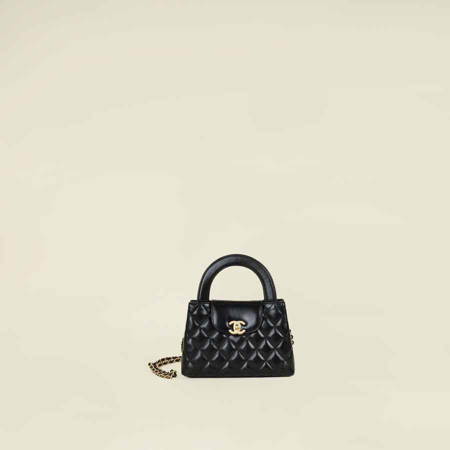 Chanel Black CC Mini Kelly Shopping Bag