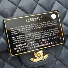 Chanel Navy Blue CC Classic Double Flap Medium Bag