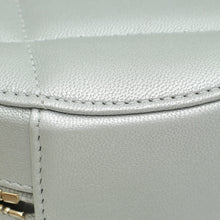 Chanel Metallic Silver 19 Round Mini Clutch W/ Chain