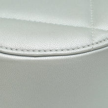 Chanel Metallic Silver 19 Round Mini Clutch W/ Chain