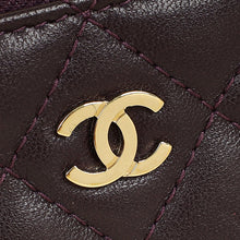 Chanel Prune CC Double Zip Clutch With Chain Crossbody Bag