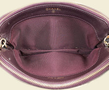 Chanel Prune CC Double Zip Clutch With Chain Crossbody Bag