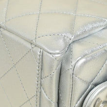 Chanel Metallic Silver CC Quilted Trendy Pockets Hobo Large Bag