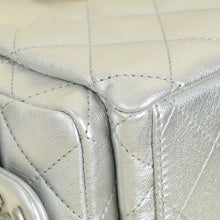 Chanel Metallic Silver CC Quilted Trendy Pockets Hobo Large Bag