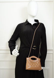Chanel Beige Poudre CC Chanel 31 Clutch With Chain Bag