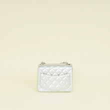 Chanel Metallic Silver CC Classic Mini Square Bag