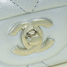 Chanel Metallic Silver CC Classic Mini Square Bag