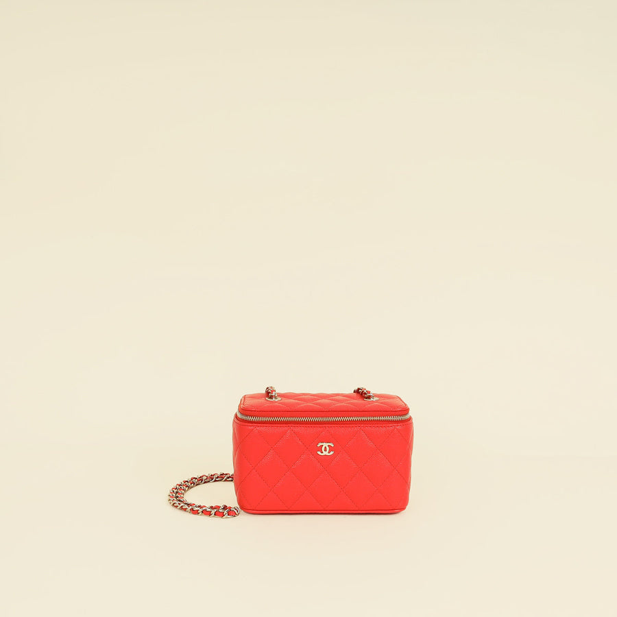 Chanel Red CC Small Vanity Chain Case