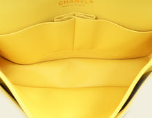Chanel Yellow Classic Double Flap Medium Bag