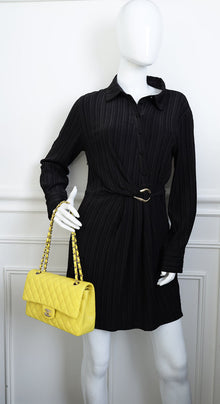 Chanel Yellow Classic Double Flap Medium Bag