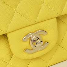 Chanel Yellow Classic Double Flap Medium Bag