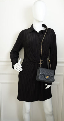 Chanel Dark Grey CC Mini Pearl Crush Flap Bag