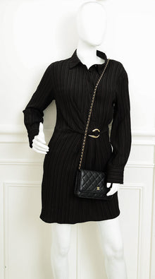 Chanel Black CC Classic Wallet On Chain