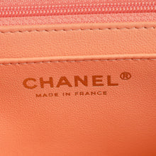 Chanel Coral Tweed Top Handle Mini Rectangular Flap Bag