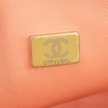 Chanel Coral Tweed Top Handle Mini Rectangular Flap Bag