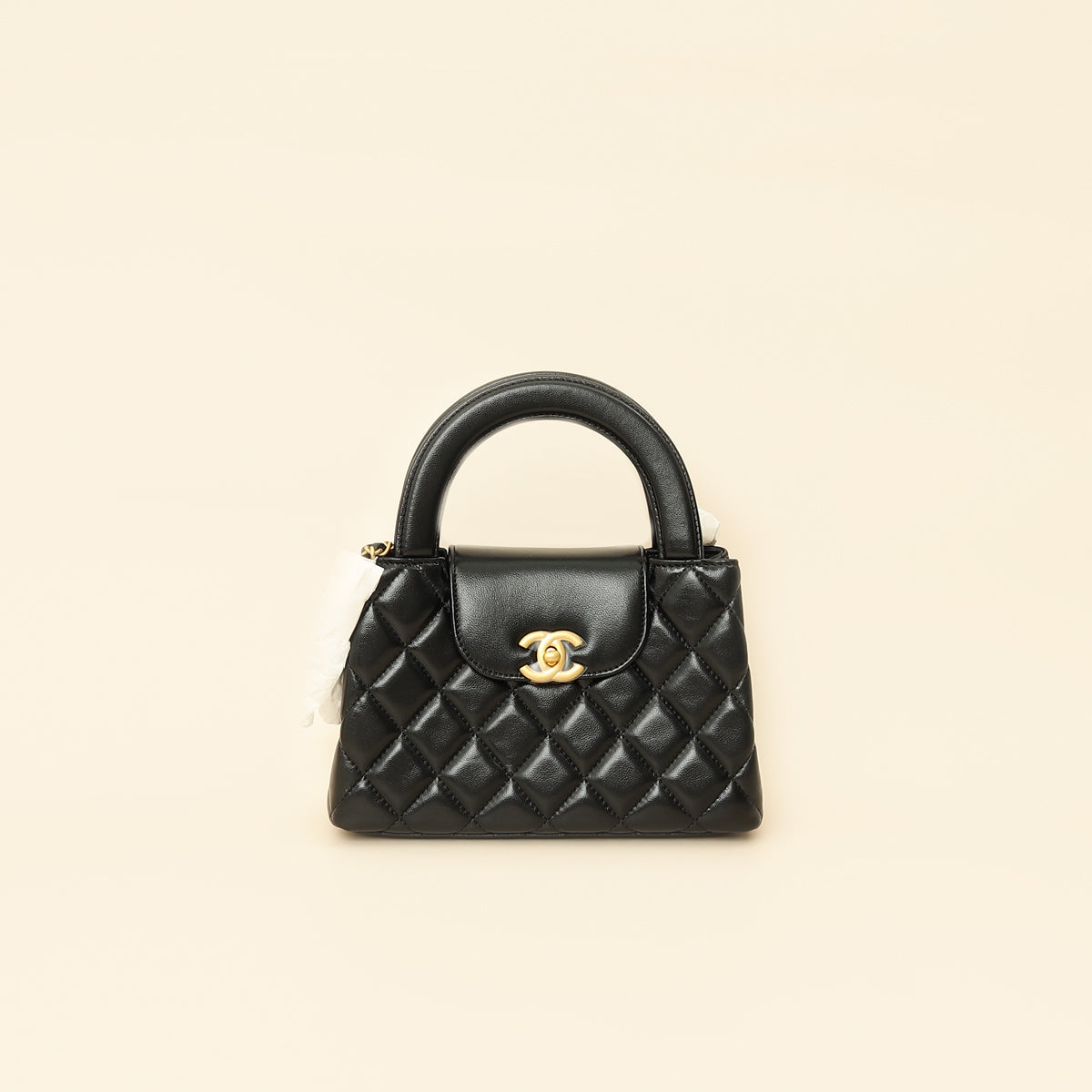 Chanel Black CC Mini Kelly Top Handle Bag