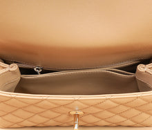 Chanel Dark Beige Coco Small Handle Bag
