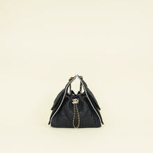 Chanel Black CC 25 Raffia Small Handbag